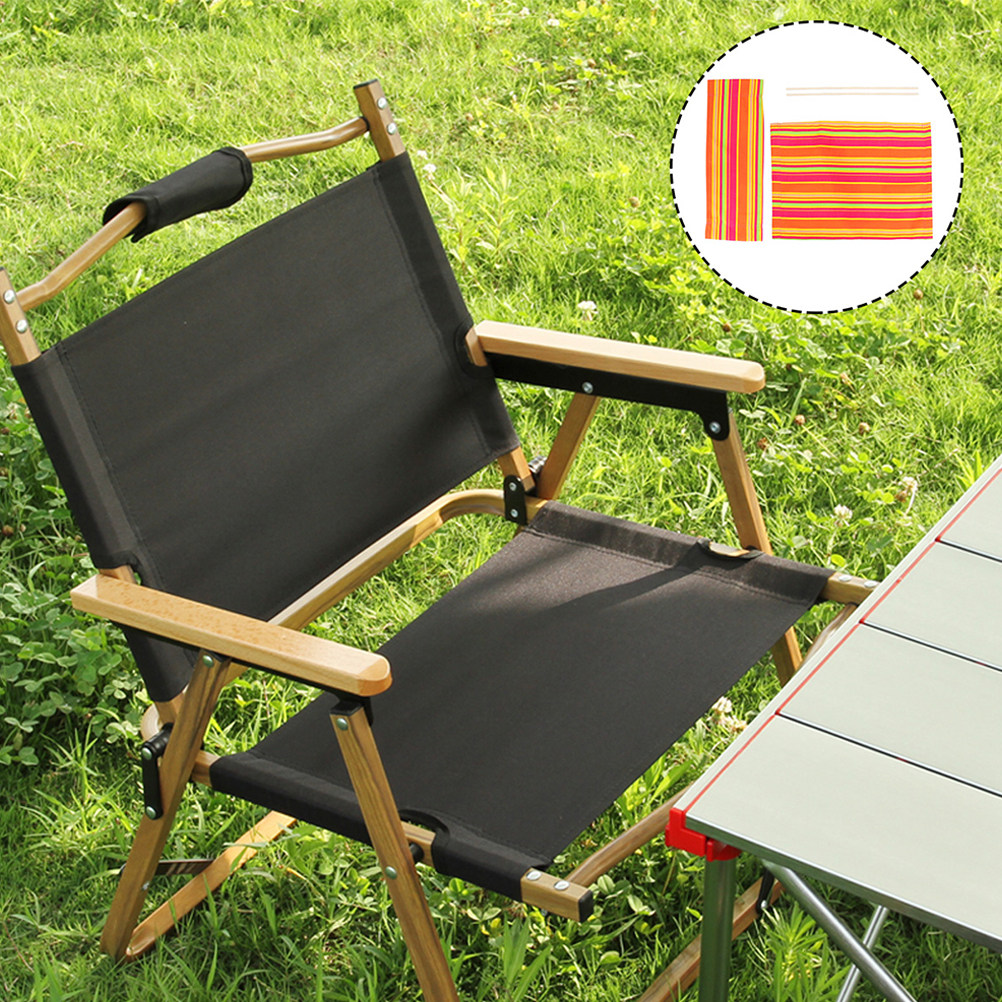 Outdoor Camping Folding Chairs - 1Set Replaceable Director Chair Canvas Foldable