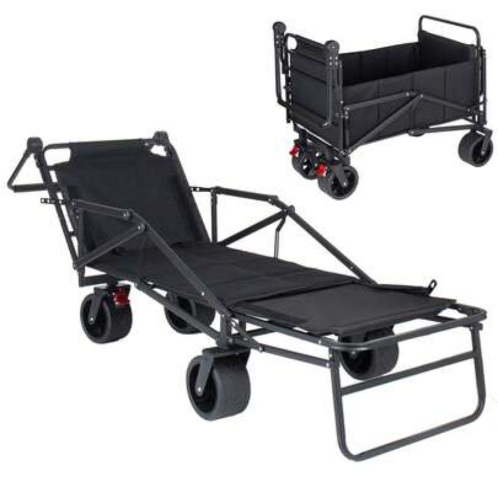 Outdoor Camping Wagon - 3-In-1 Seat Wagon Cart with Cup