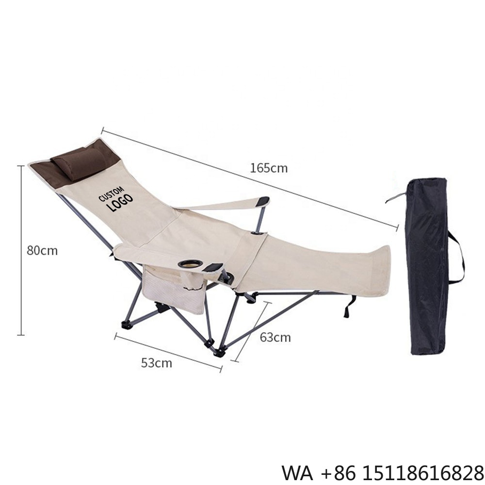 Outdoor Camping Folding Chairs - Portable Folding Reclining Chair Lightweight Adjustable