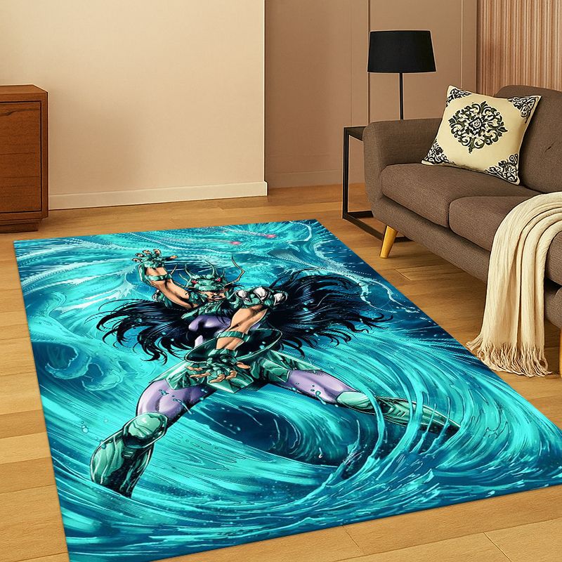Outdoor Camping Anime - Cartoon Saint Seiya Anime Carpet Rug