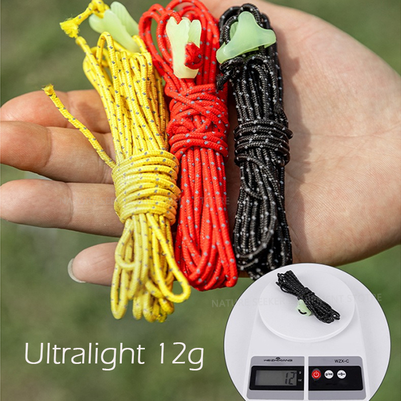 HIKEMAN 4Pcs Dyneema Guyline U - Outdoor Camping Guy ulasan dan harga