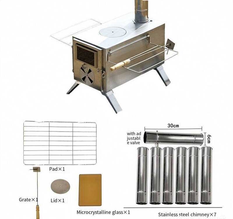 Camping wood stove stainless s - Outdoor Camping Wood Burning Stove ulasan dan harga