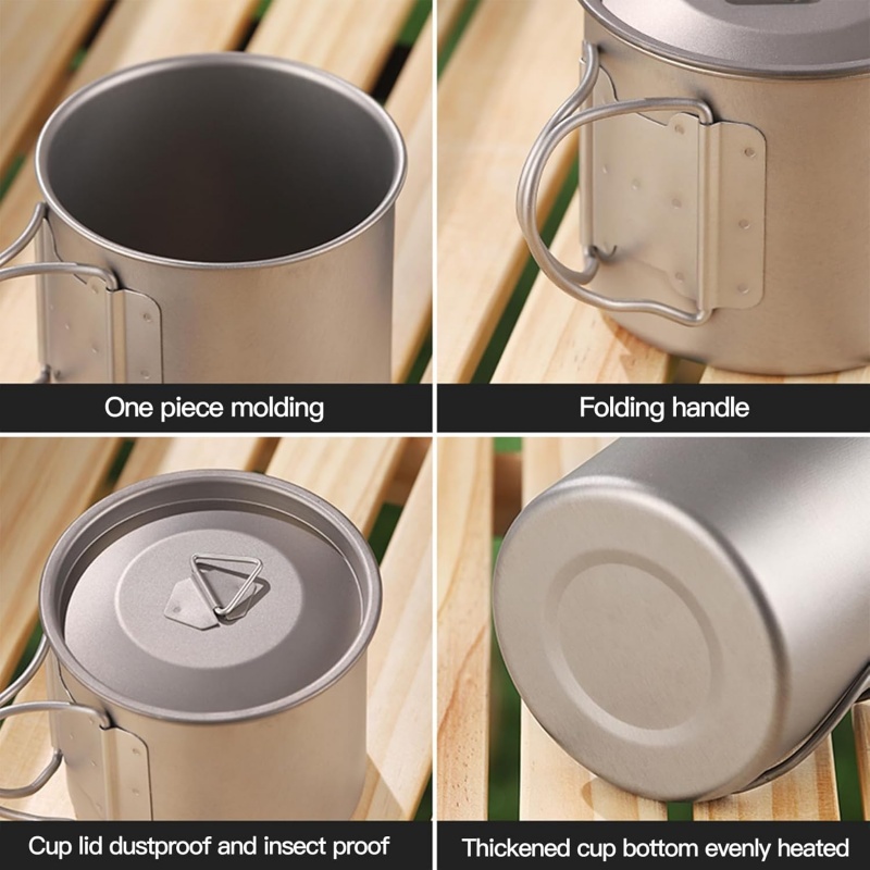 Titanium Camping Mug with Fold - Outdoor Camping World ulasan dan harga