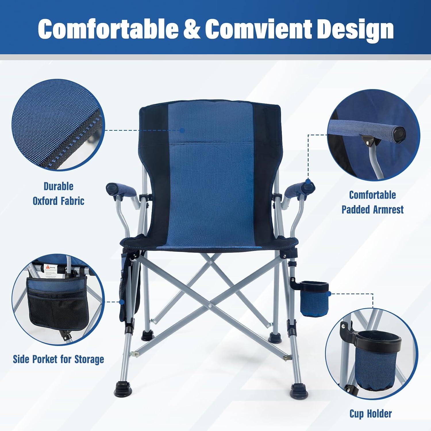 Factory Wholesale Outdoor Port - Outdoor Camping Folding Chairs ulasan dan harga