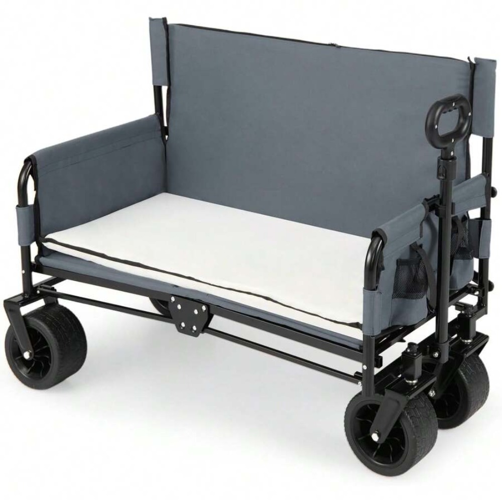 2-in-1 Foldable Wagon with Ben - Outdoor Camping Wagon ulasan dan harga