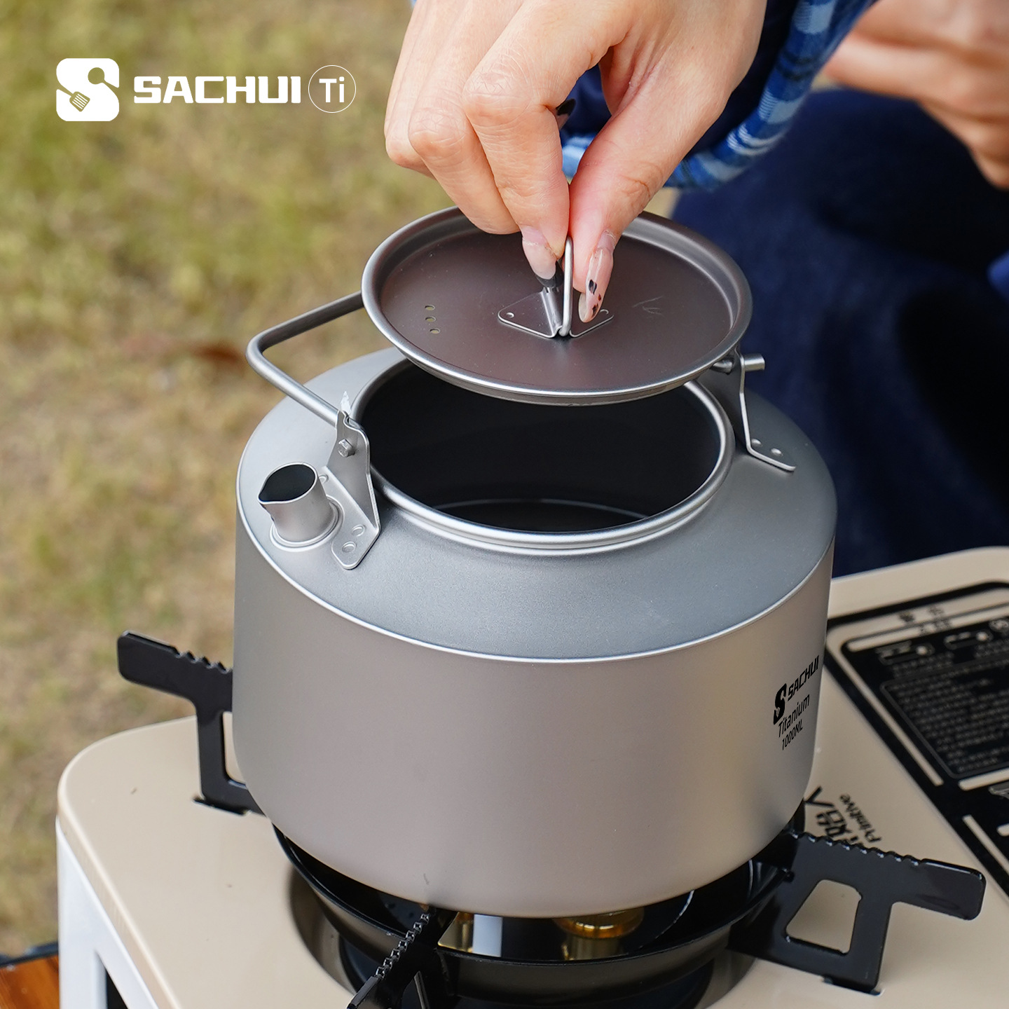 1000ML Pure Titanium Kettle Ou - Outdoor Camping World ulasan dan harga