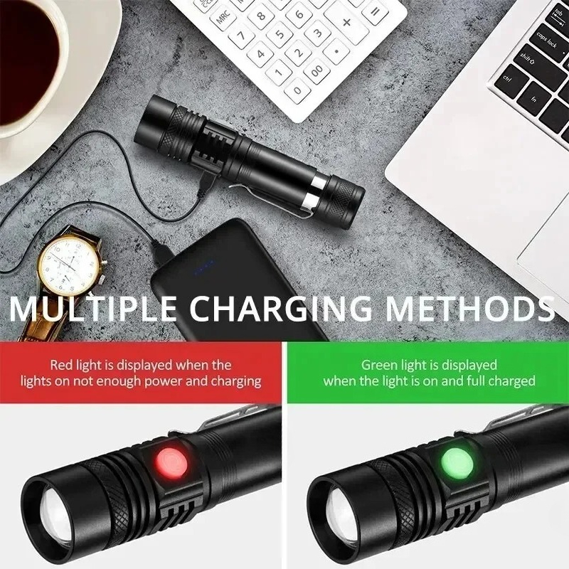 Rechargeable T6 Handheld Flash - Outdoor Camping Items ulasan dan harga