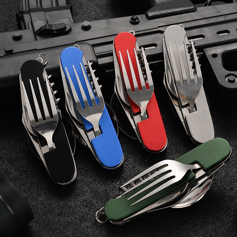 4 in 1 Folding Tableware Detac - Outdoor Camping World ulasan dan harga