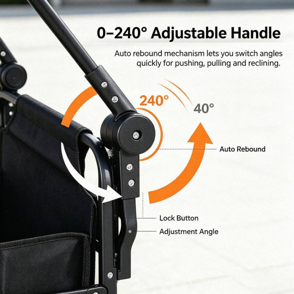 3-In-1 Seat Wagon Cart with Cu - Outdoor Camping Wagon ulasan dan harga