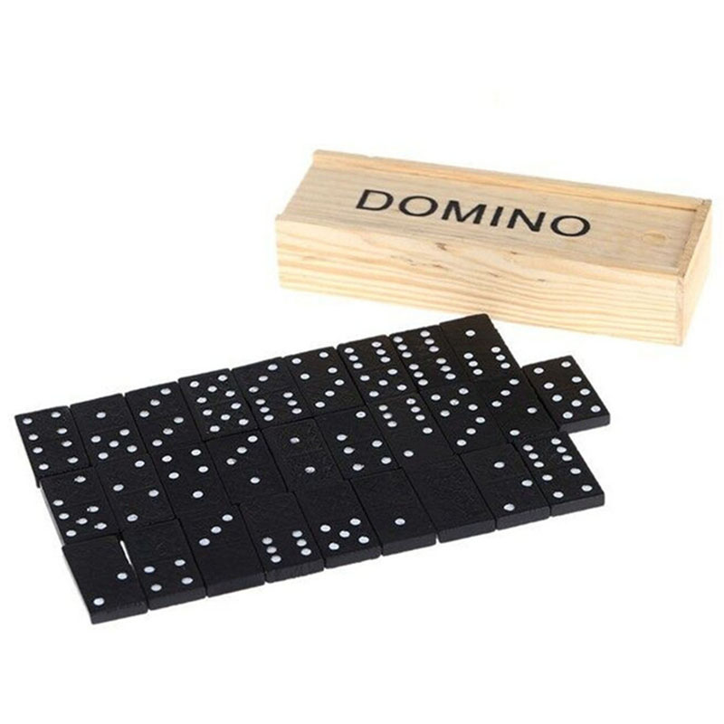 28pcs/Set Wooden Domino Board  - Outdoor Camping Games For Kids ulasan dan harga