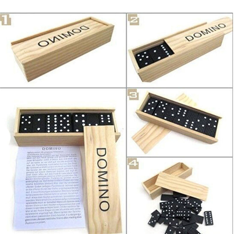 28pcs/Set Wooden Domino Board  - Outdoor Camping Games For Kids ulasan dan harga