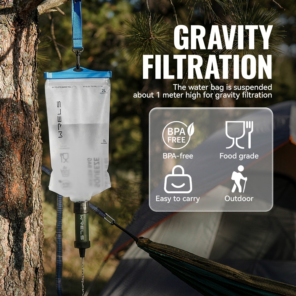 WRELS Outdoor Water Purifier H - Portable Water Filter ulasan dan harga