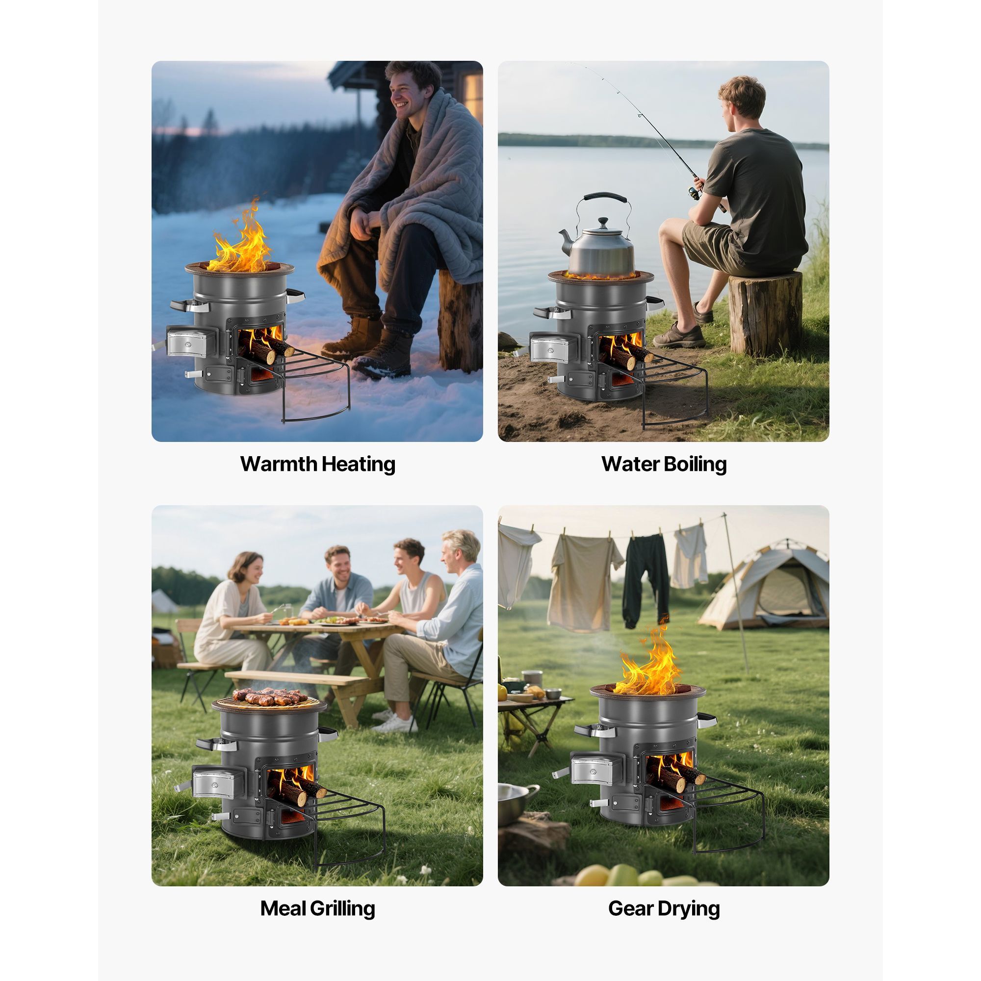 Camping Rocket Stove, Wood Bur - Outdoor Camping Wood Burning Stove ulasan dan harga