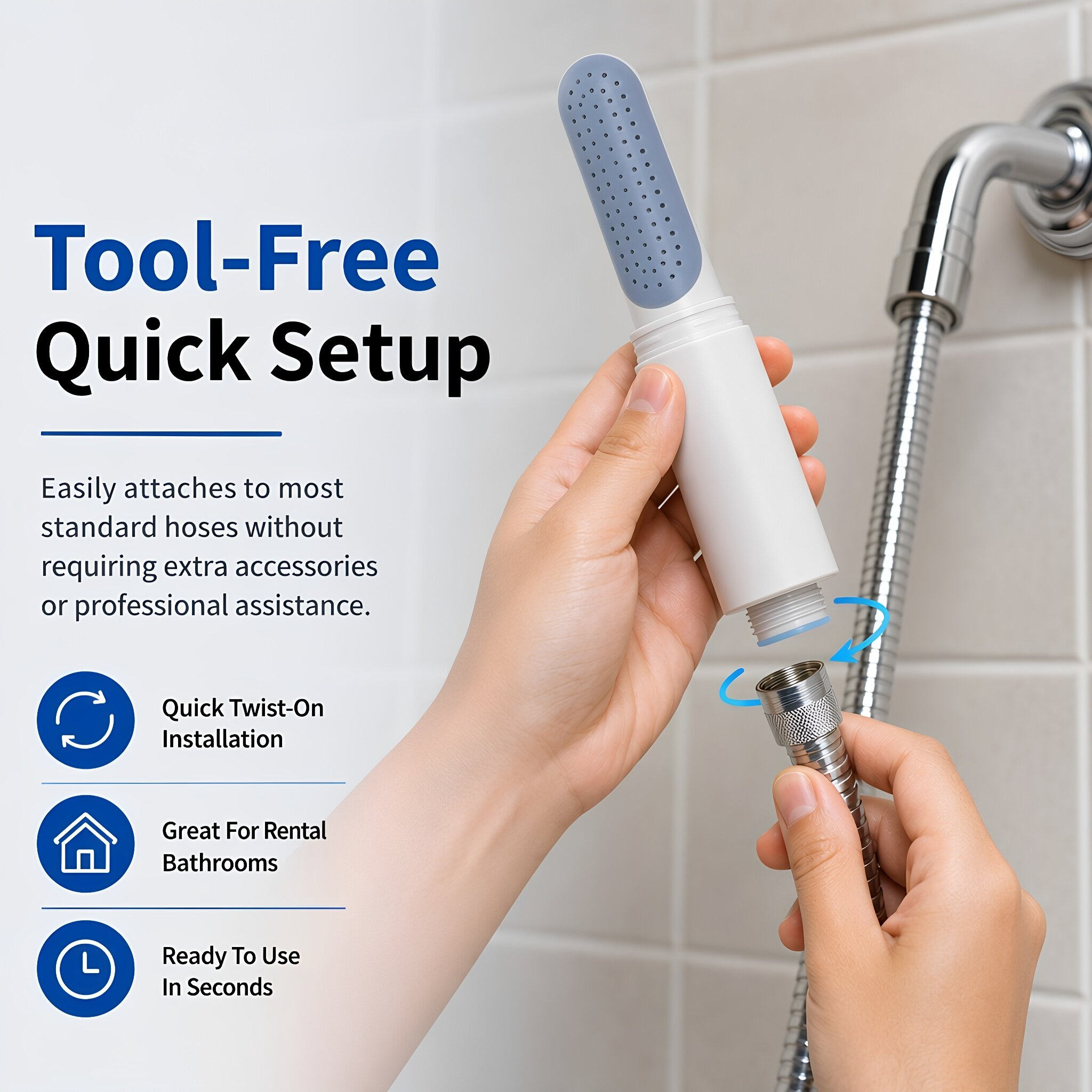 Travel Portable Showerhead wit - Portable Water Filter ulasan dan harga