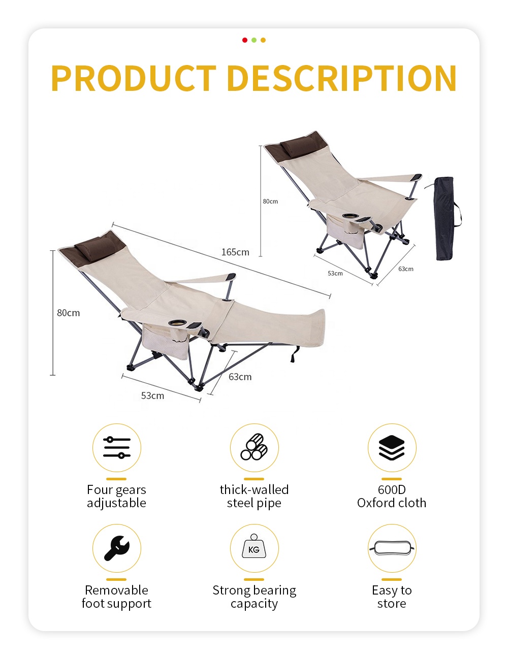 Portable Folding Reclining Cha - Outdoor Camping Folding Chairs ulasan dan harga