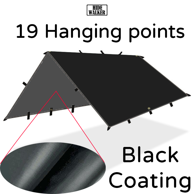 19 Hanging Points Black Coatin - Waterproof Tarp Shelter ulasan dan harga