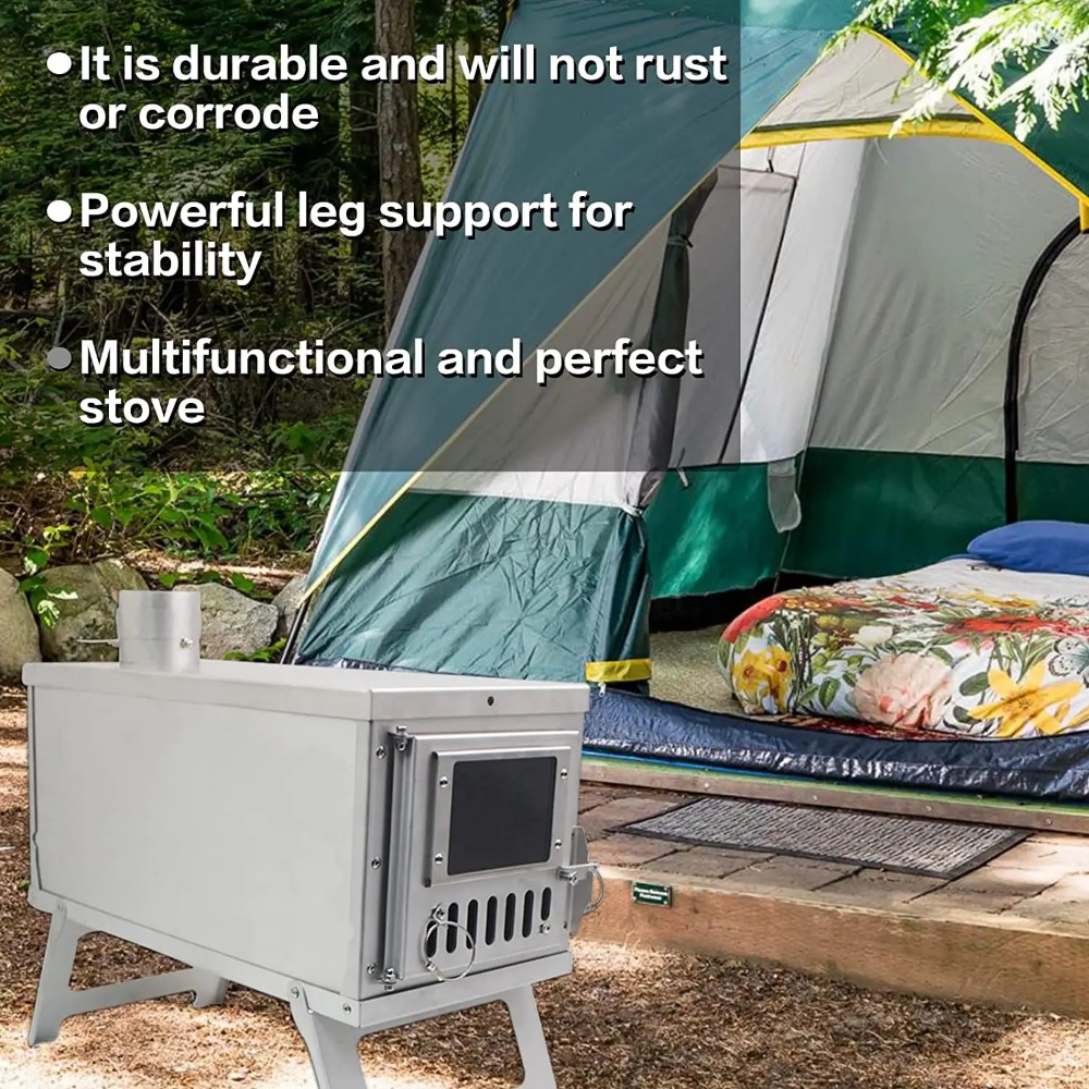 Outdoor Heater Tent Stove Port - Outdoor Camping Wood Burning Stove ulasan dan harga