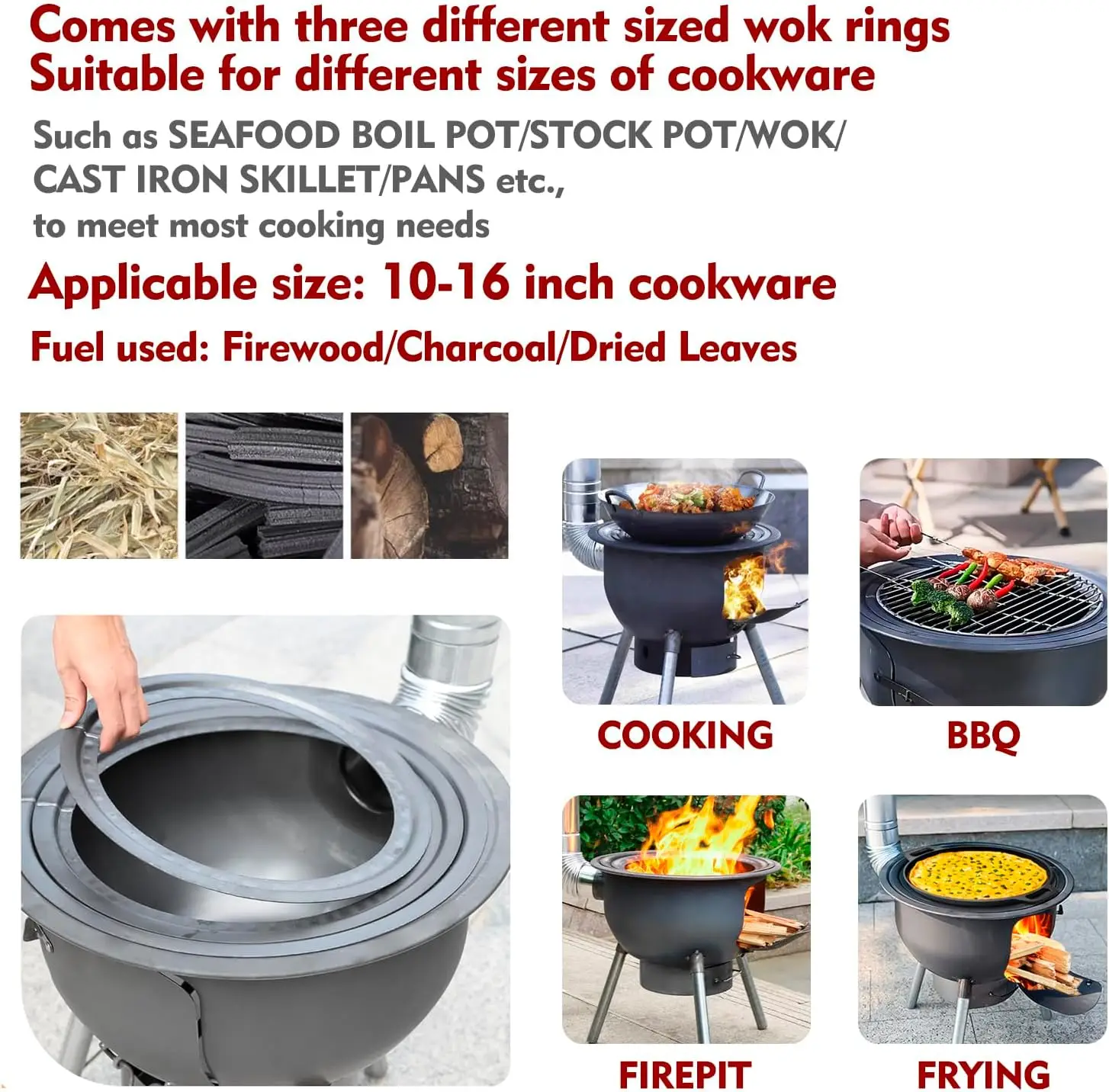 Multifunction Wood Burning Sto - Outdoor Camping Wood Burning Stove ulasan dan harga