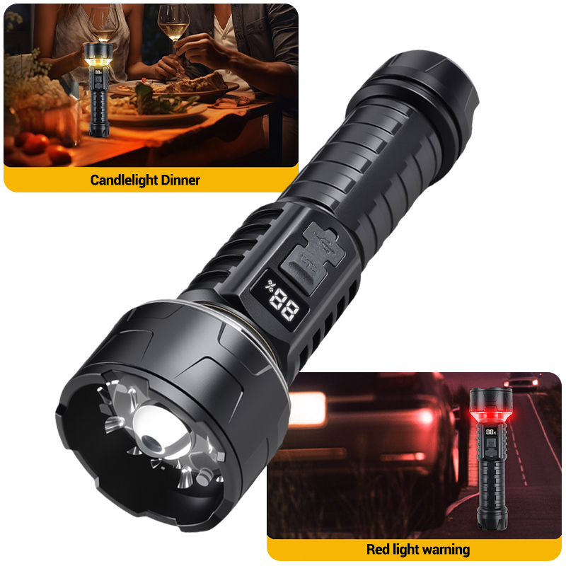 COB LED Flashlight Rechargeabl - Outdoor Camping Hiking ulasan dan harga