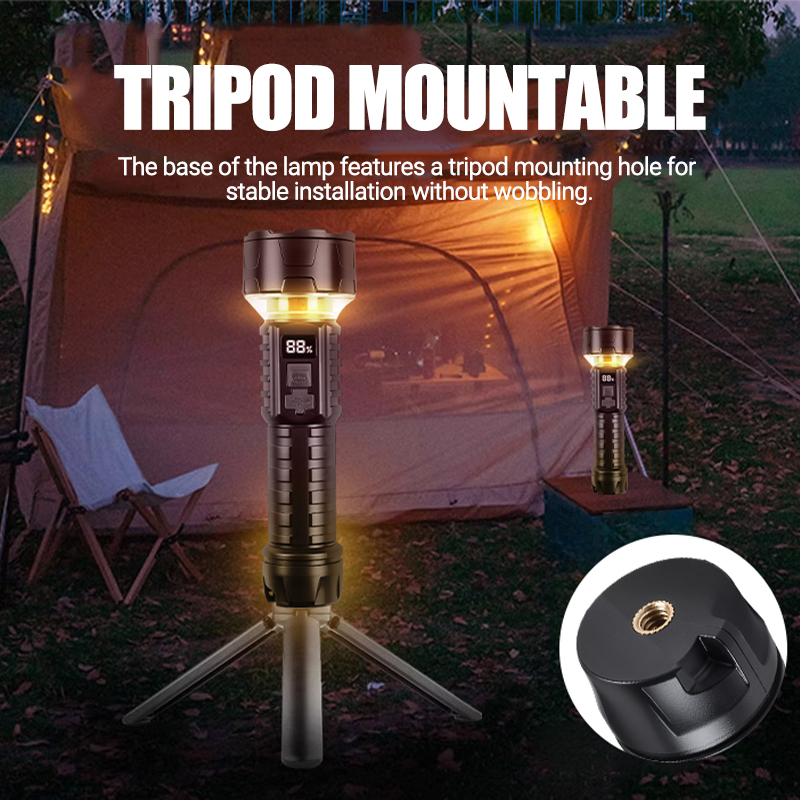 COB LED Flashlight Rechargeabl - Outdoor Camping Hiking ulasan dan harga