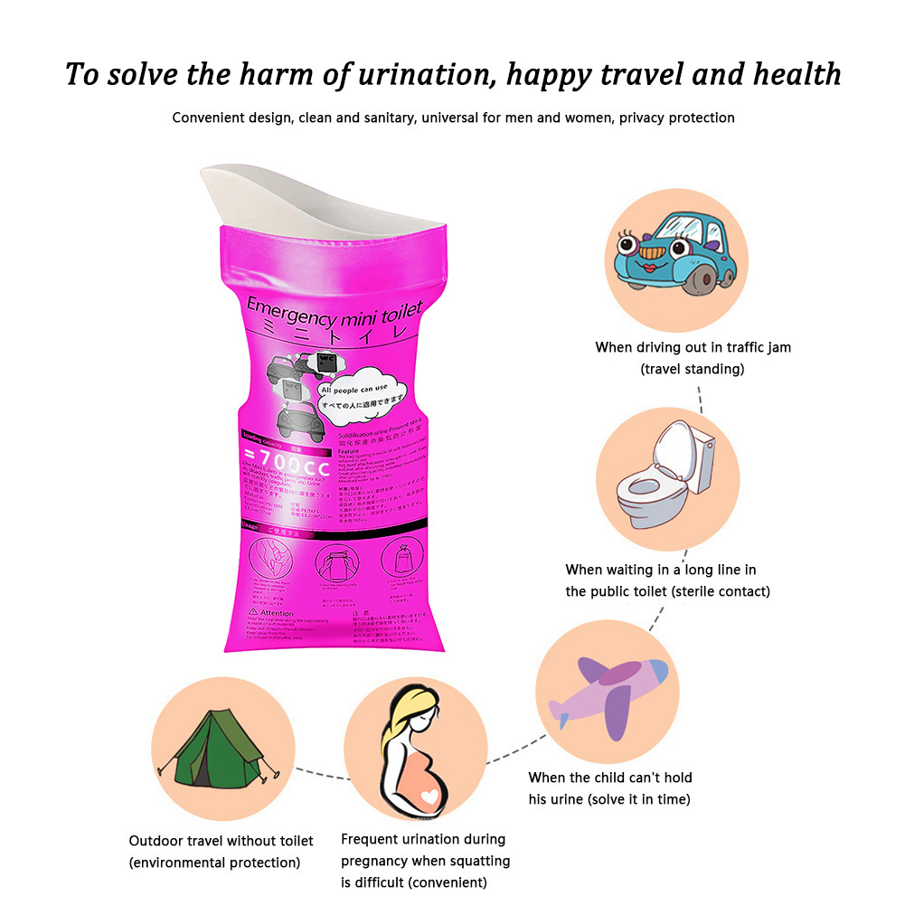 700ml Urinal Toilet Bag Unisex - Outdoor Camping Urinal ulasan dan harga