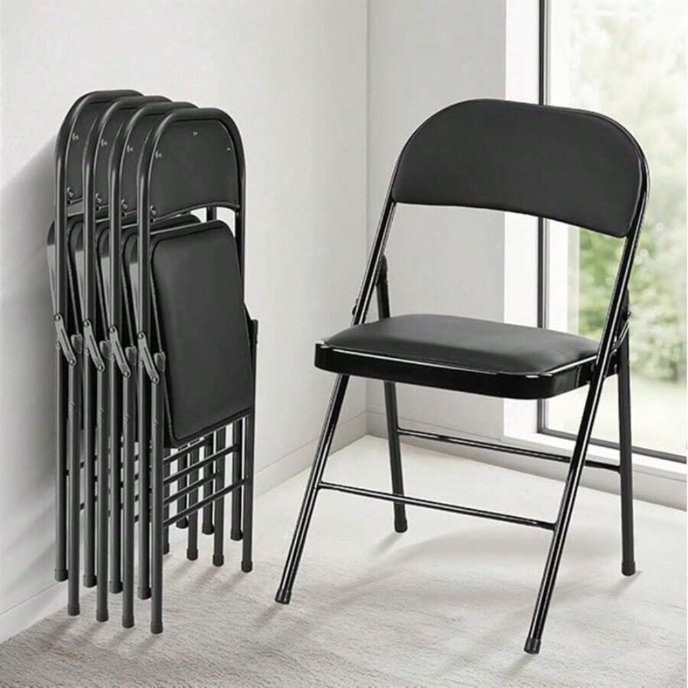 Folding Chair 4 Pack Leather P - Outdoor Camping Folding Chairs ulasan dan harga