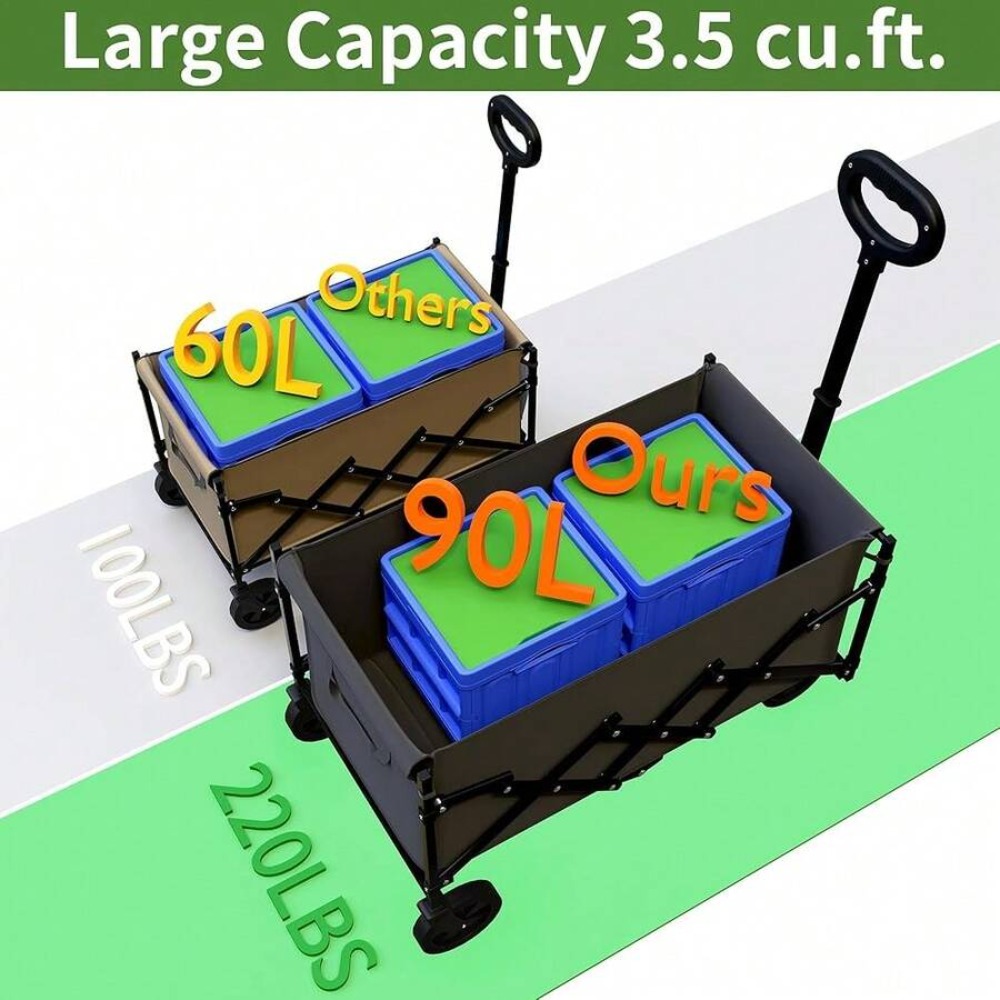 Collapsible Wagon With Wheels  - Outdoor Camping Wagon ulasan dan harga