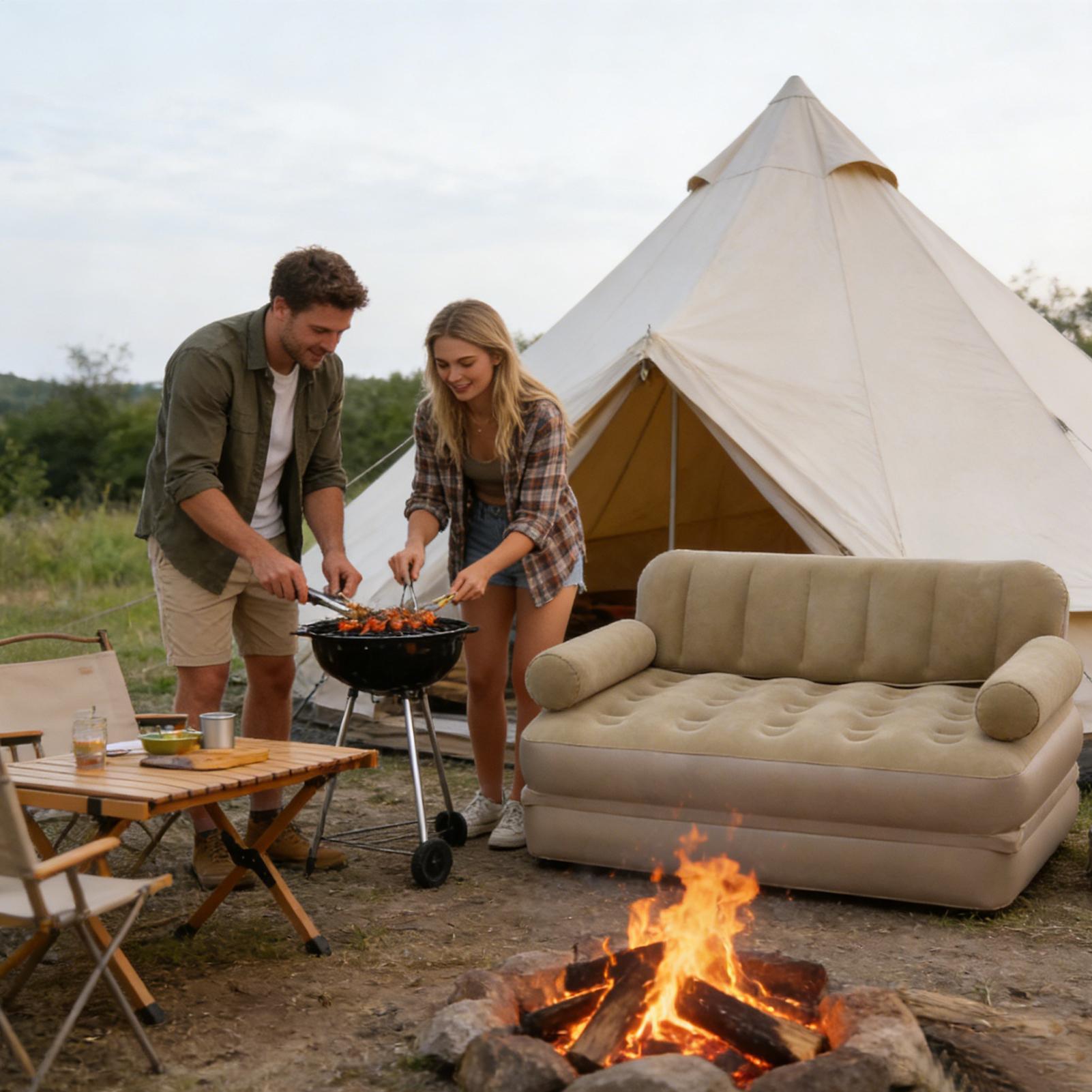 Air Sofa With Air Pump Folding - Outdoor Camping Couch ulasan dan harga