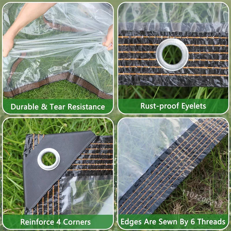 2x3m Transparent Plastic Garde - Waterproof Tarp Shelter ulasan dan harga