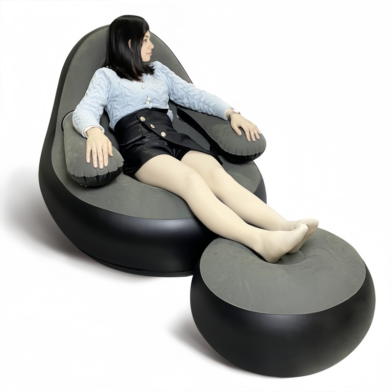 PVC Inflatable Sofa with Armre - Outdoor Camping Folding Chairs ulasan dan harga