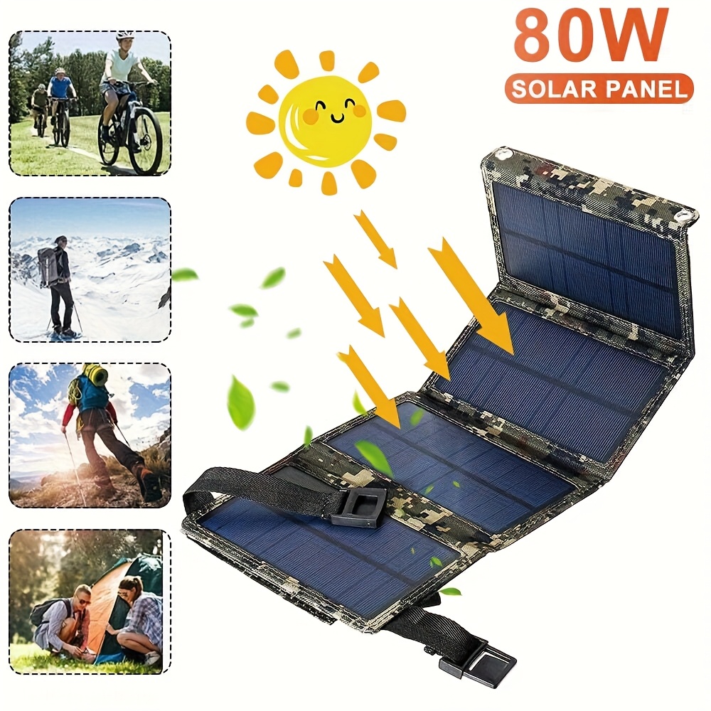 [Solar Panel] 80W Portable Fol - Outdoor Camping Hiking ulasan dan harga