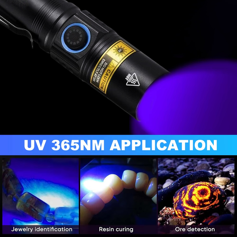 365/395nm UV Flashlight Zoom 5 - Outdoor Camping Urinal ulasan dan harga
