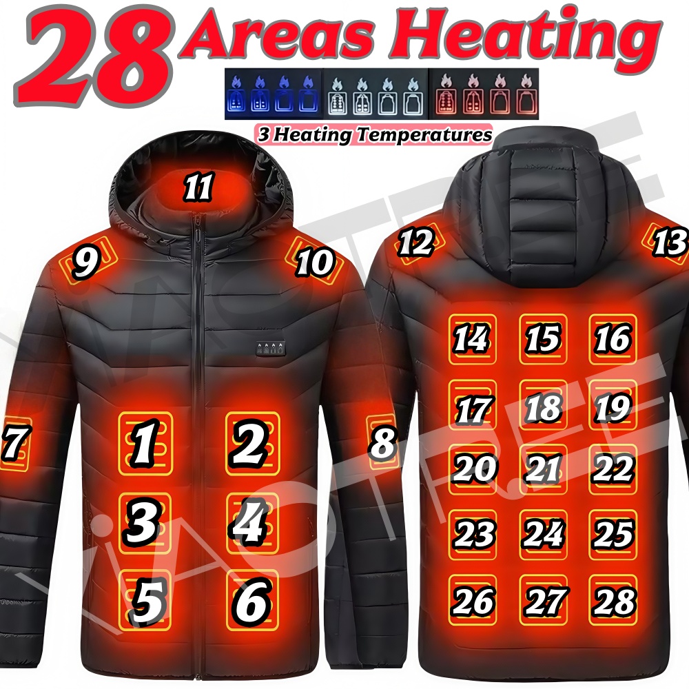 28 Areas Men Women's Heating J - Camping Outdoor Clothing ulasan dan harga