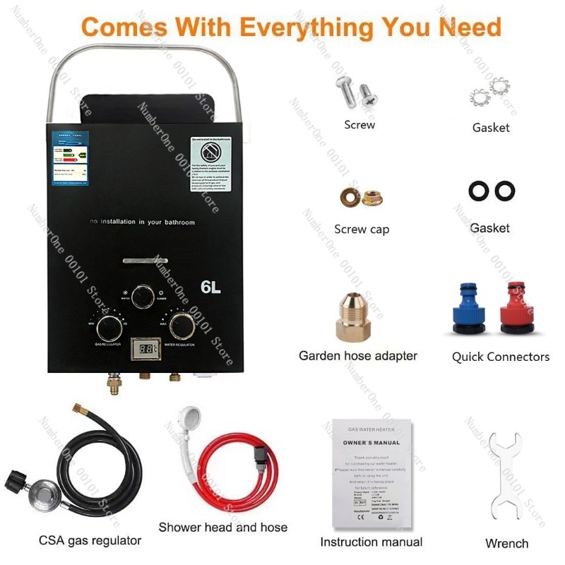 Propane LPG  Gas Tankless Wate - Outdoor Camping Hot Water Heater ulasan dan harga