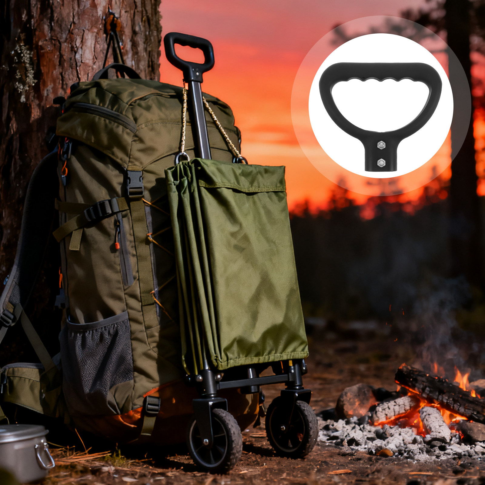 Folding Camping Wagon Handle B - Outdoor Camping Wagon ulasan dan harga