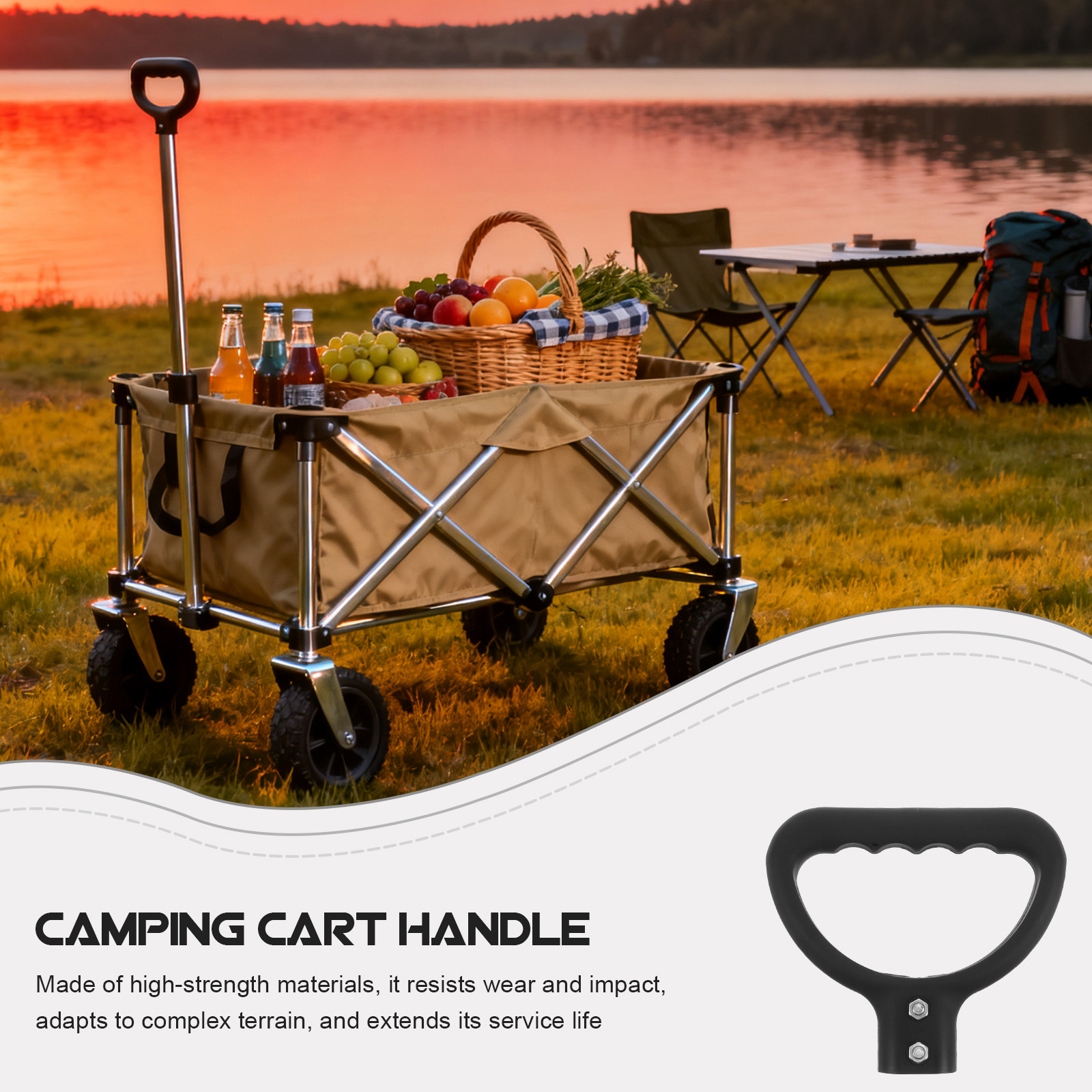Folding Camping Wagon Handle B - Outdoor Camping Wagon ulasan dan harga