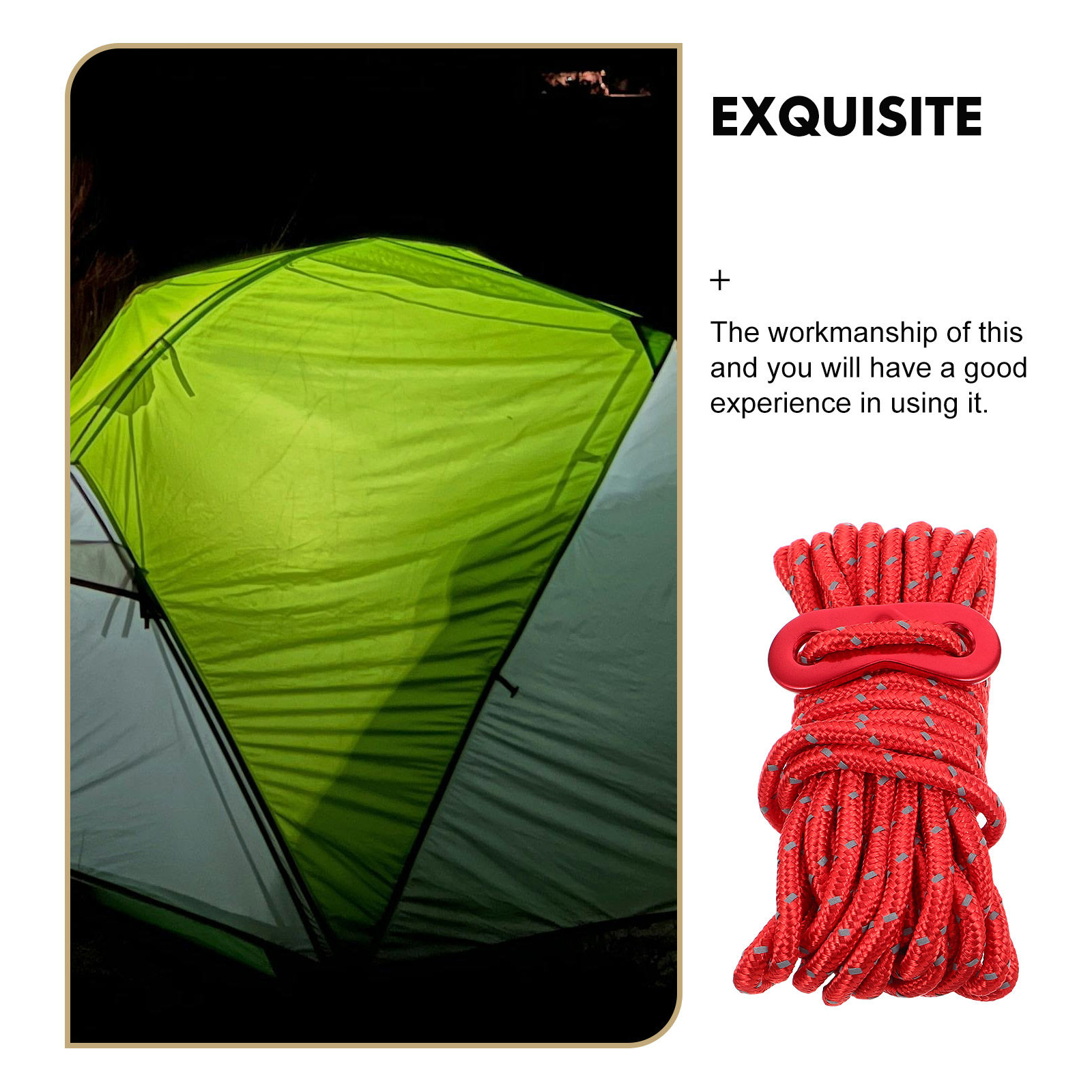 4Pcs Reflective Camping Tent R - Outdoor Camping Guy ulasan dan harga