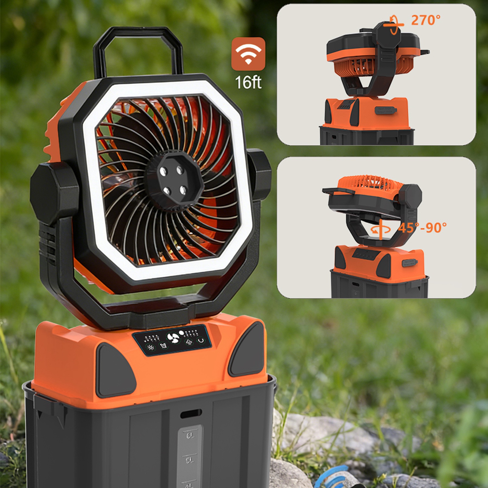 Rechargeable Camping Fan with  - Outdoor Camping Fan ulasan dan harga