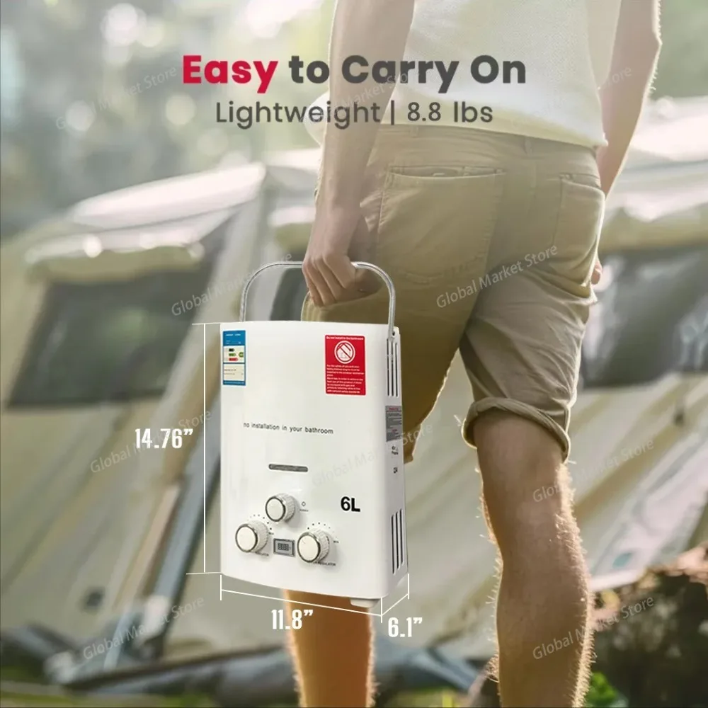 Propane LPG  Gas Tankless Wate - Outdoor Camping Hot Water Heater ulasan dan harga